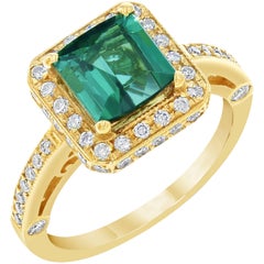 2.60 Carat Tourmaline Diamond Cocktail Ring 4