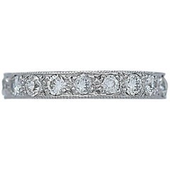 Vintage Eternity Band 2.00 Carat Total Weight Diamond Platinum