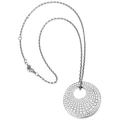 Piaget Limelight Twice Diamond Black Onyx Drop White Gold Pendant Necklace