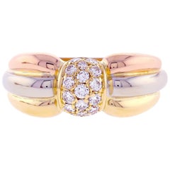 Cartier Trinity de Cartier Pavé Diamond Gold Ring