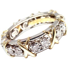 Tiffany & Co. Jean Schlumberger 16-Stone Diamond Gold Platinum Band Ring