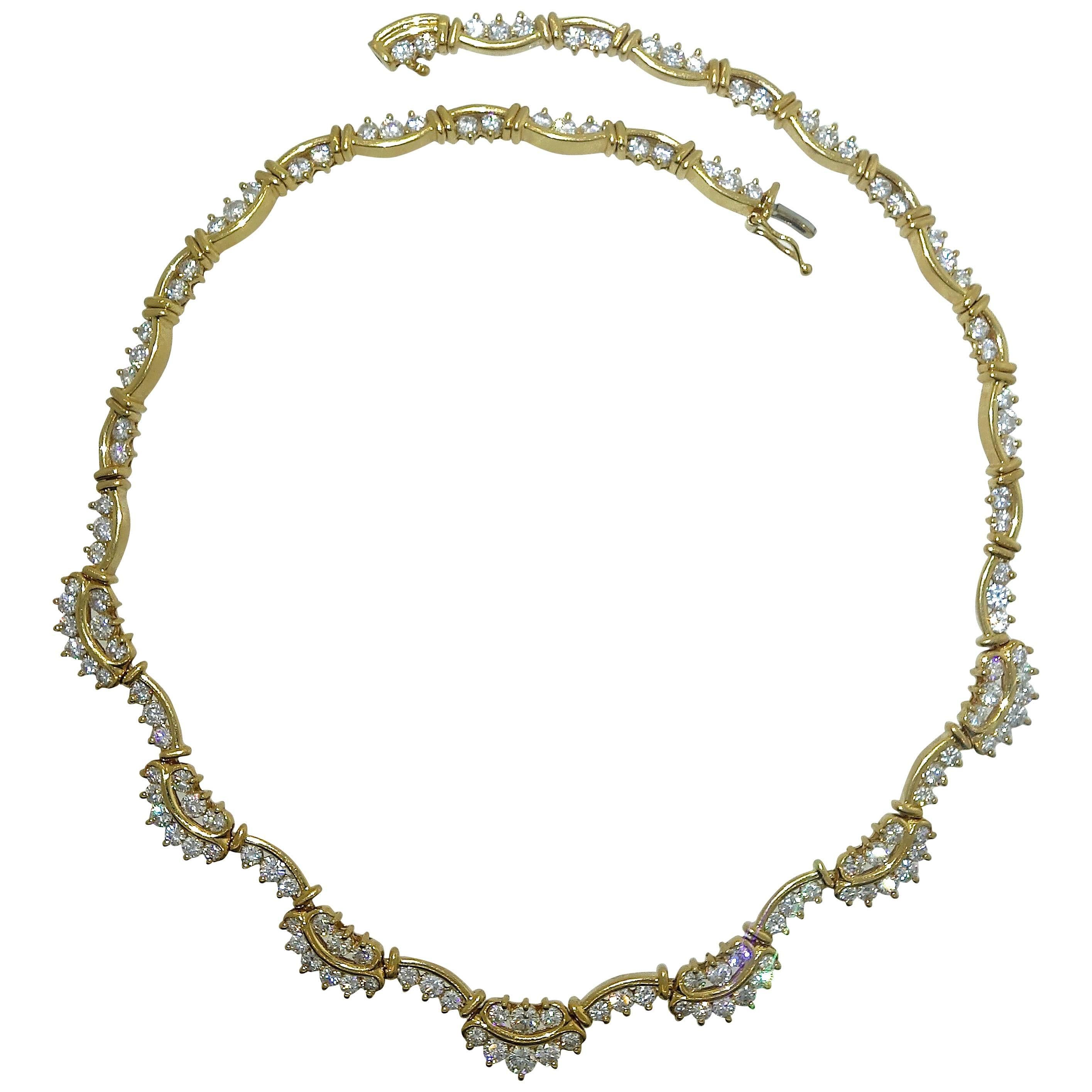 Diamond and Gold Necklace