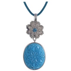 Emma Chapman Turquoise Blue Topaz Pendant 12