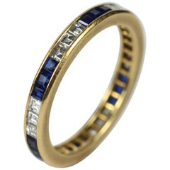 Oscar Heyman Brothers Sapphire Diamond Eternity Ring