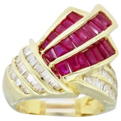Diamond and Ruby Cocktail Ring Diamond and Ruby Cocktail Ring