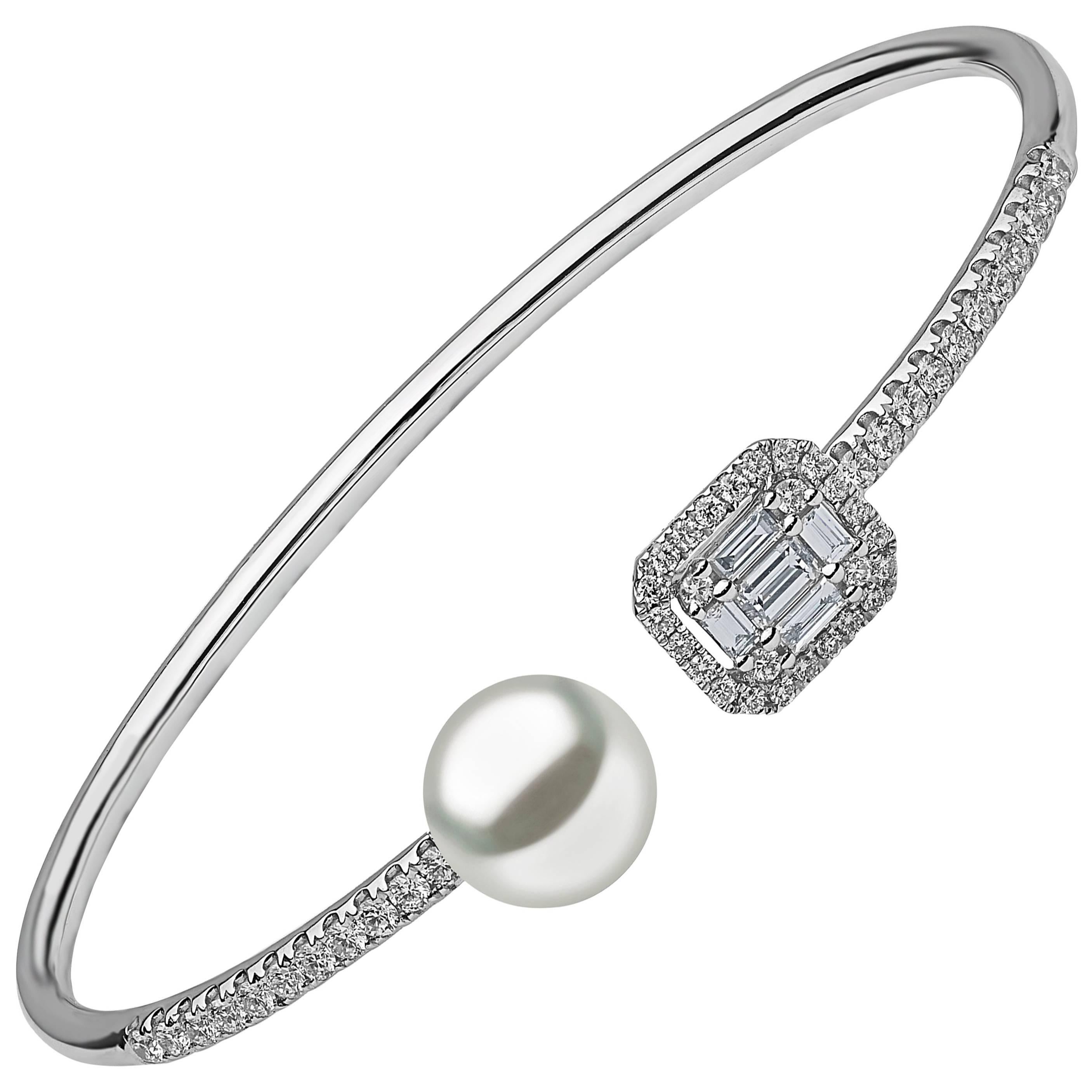 Yoko London South Sea pearl and white diamond bracelet in white gold