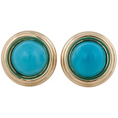 David Webb Turquoise Earrings