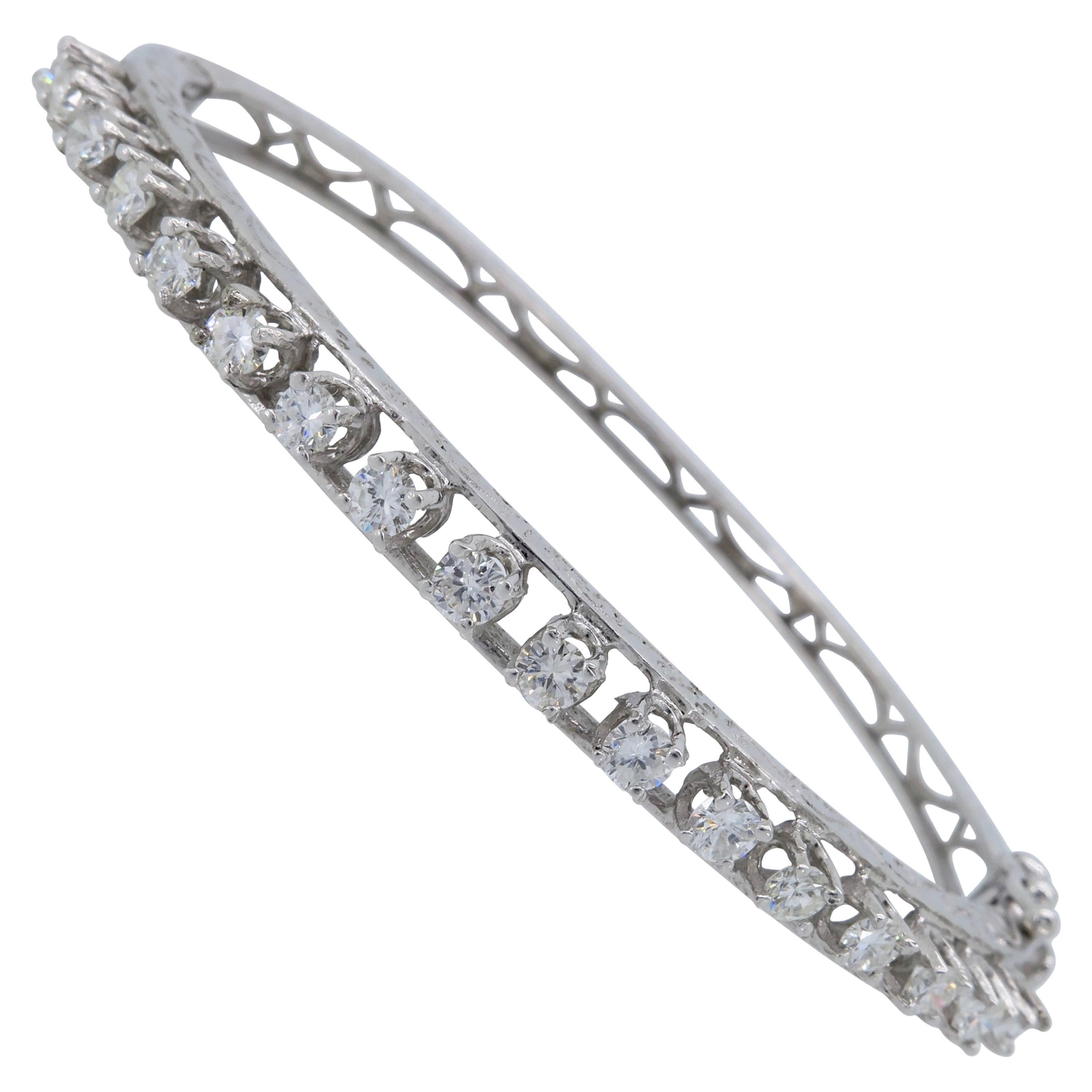 Vintage Diamond Bangle Bracelet