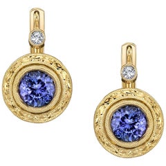 Tanzanite 18k Yellow Gold Earrings