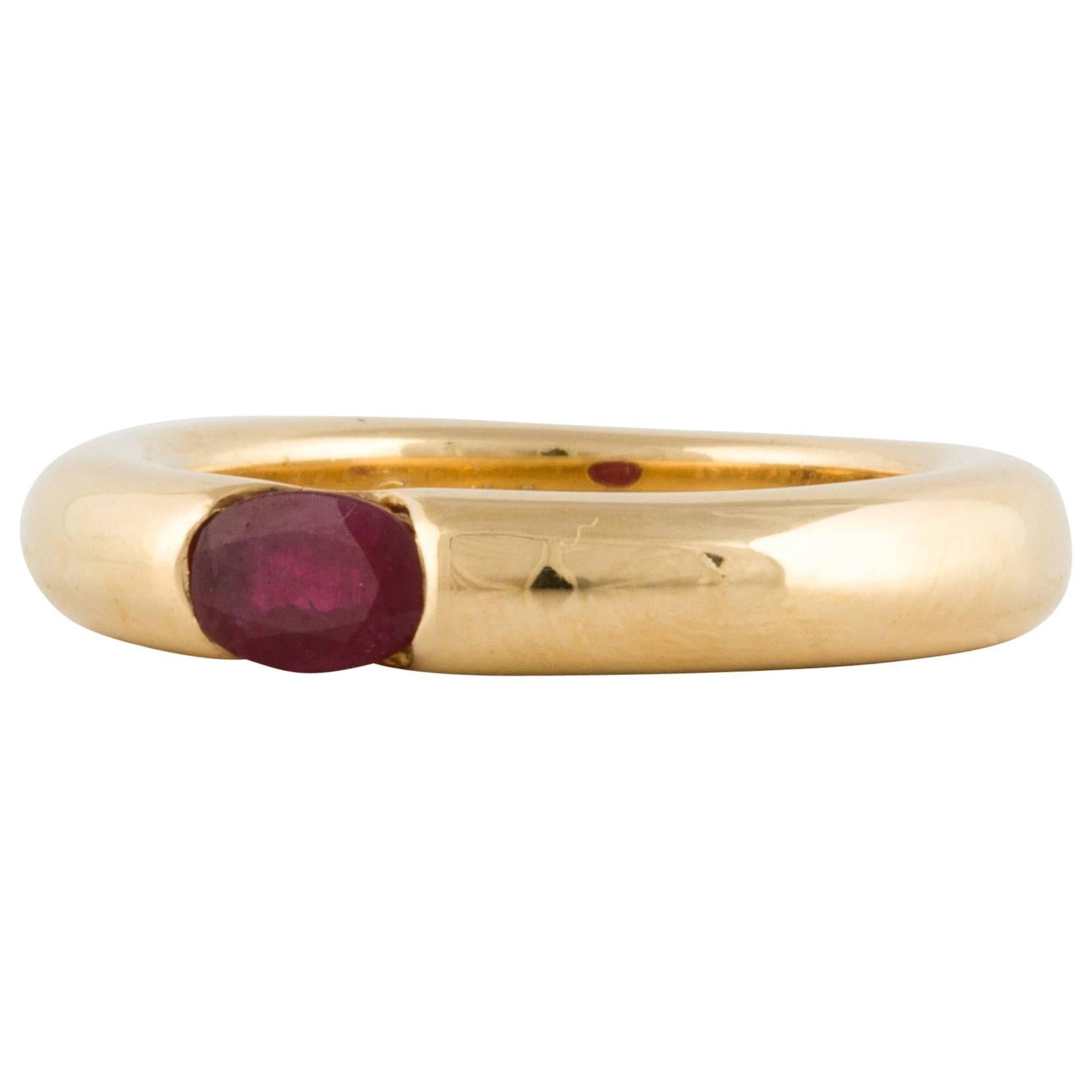 Cartier Ellipse Ruby Ring For Sale at 