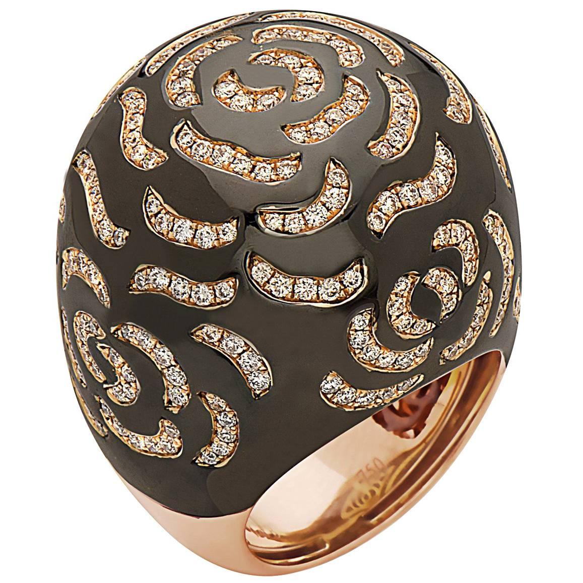 Emilio Jewelry Unique Diamond Cocktail Ring