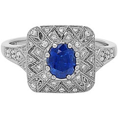 Emilio Jewelry Sapphire Diamond Ring