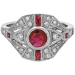 Emilio Jewelry Ruby Diamond Ring