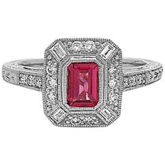 Emilio Jewelry Pink Tourmaline Diamond Ring