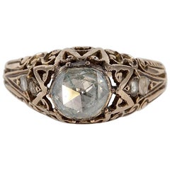 Antique Georgian 1.0 Carat Rose Cut Diamond Solitaire Ring