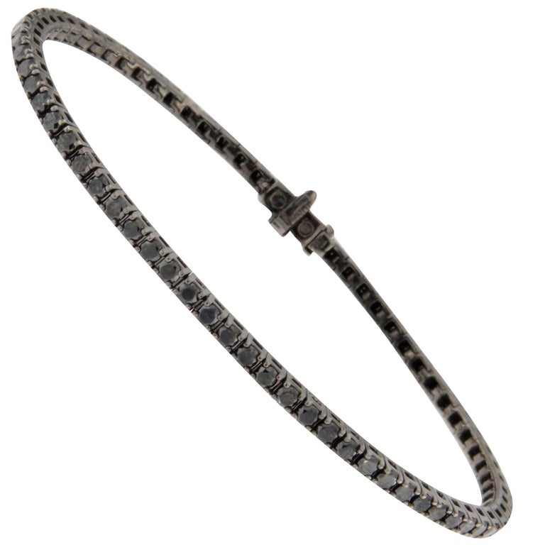 Black diamond bracelet 14 karat Clearance