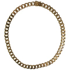 14 Karat Yellow Gold Curb Link Necklace