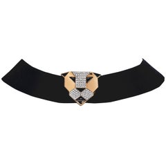 Gianni Bulgari Enigma Gold and Diamond Panther Choker