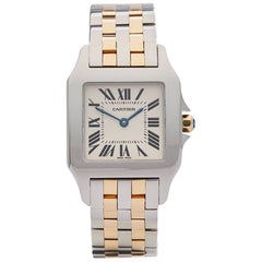 Cartier Ladies Yellow Gold Stainless Steel Santos Demoiselle Quartz Wristwatch