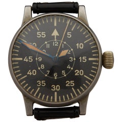 Vintage A. Lange & Sohne Stainless Steel Luftwaffe Mechanical Wristwatch, 1943