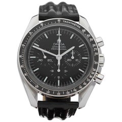 Omega Stainless Steel Speedmaster Chronograph Mechanical Wristwatch, 2000s