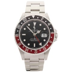 Vintage Rolex Stainless Steel GMT-Master II Coke Automatic Wristwatch Ref 16710, 1995