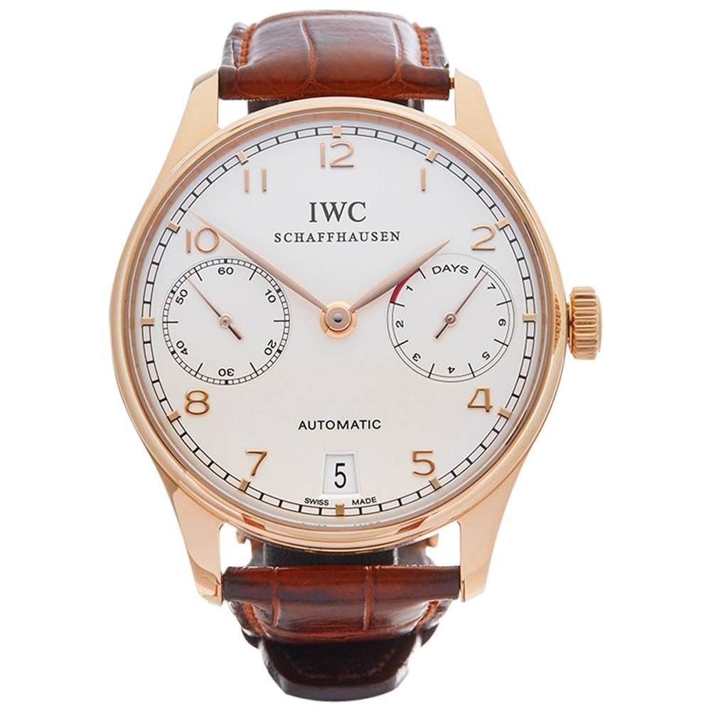 IWC Rose Gold Portuguese Automatic Wristwatch Ref W3832, 2008