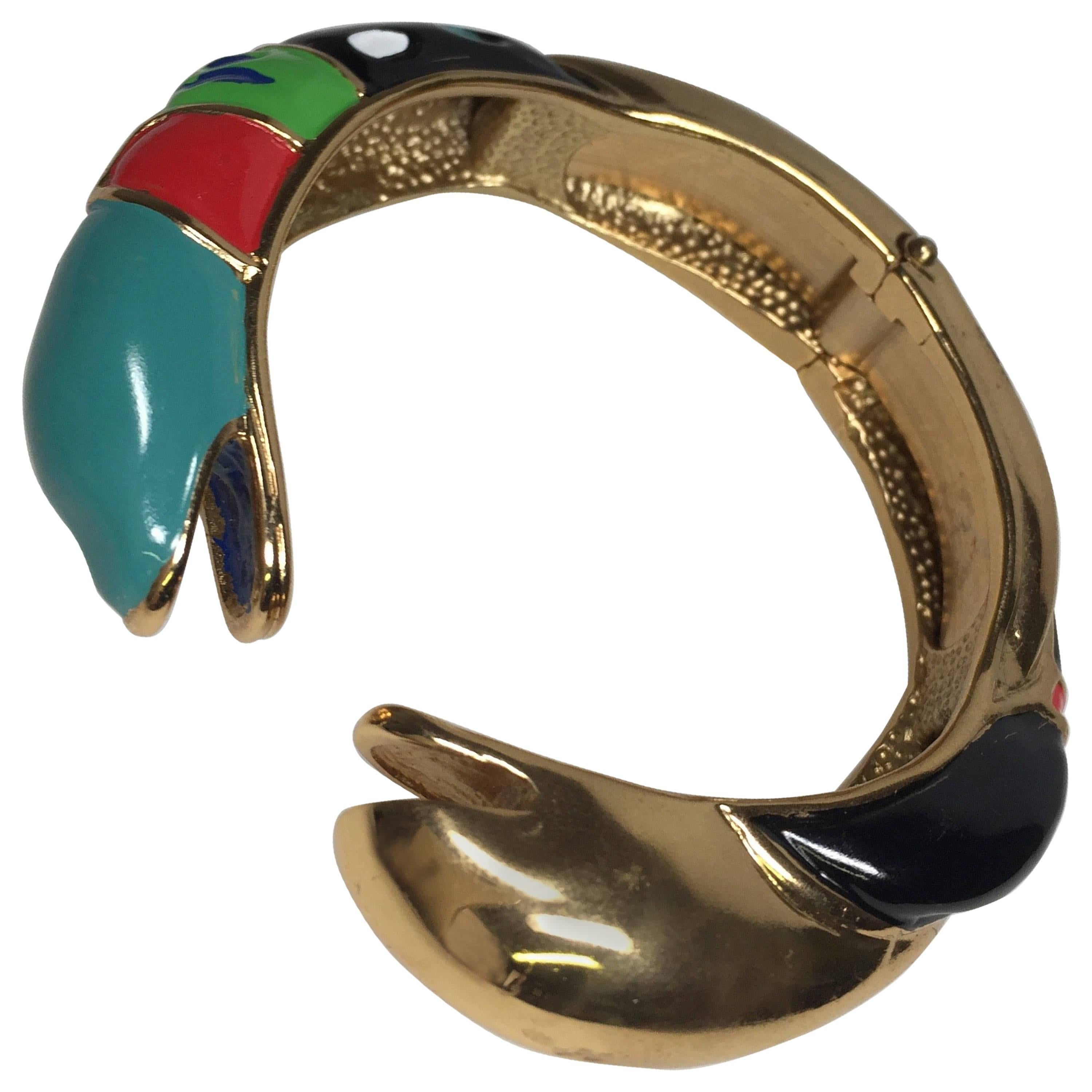 Niky de Saint Phalle Enamel Bracelet circa 1980 For Sale