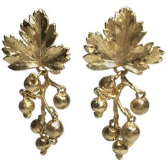 Claude Lalanne "Groseilles" Earrings ‘Gooseberries’ Silver Gilded