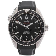 Used Omega Stainless Steel Seamaster Planet Ocean Automatic Wristwatch