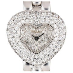Chopard Ladies White Gold Diamond Set Heart Shaped quartz Wristwatch