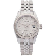 Used Rolex Ladies White Gold Stainless Steel Datejust Automatic Wristwatch, 2011