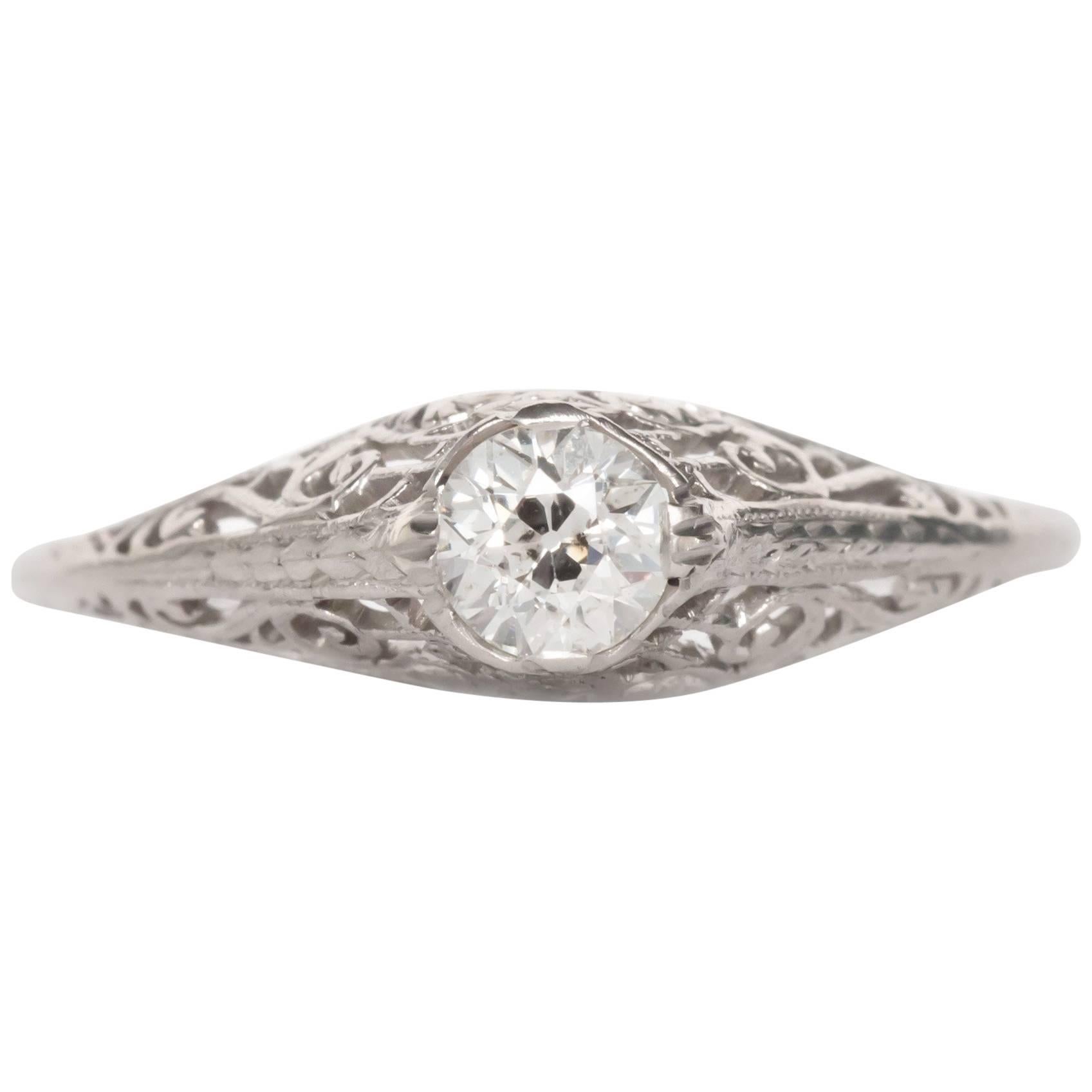 .33 Carat Diamond Platinum Engagement Ring For Sale