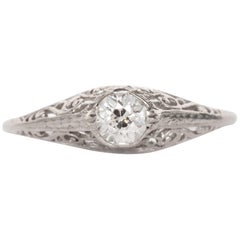 .33 Carat Diamond Platinum Engagement Ring