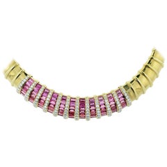 H. Stern 26.15 Carat Pink Tourmaline 4.45 Carat Diamond Collar