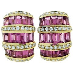H. Stern Pink Tourmaline and Diamond Earrings