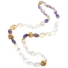 Lalaounis Gold and Gem Bead Necklace