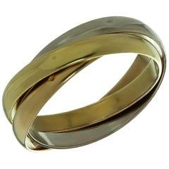 Cartier Trinity Tri-Gold Bangle Bracelet 7