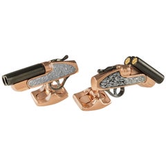 Deakin & Francis Engraved Cocked Gun Cufflinks