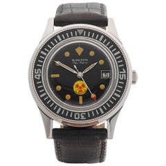 Retro Blancpain Stainless Steel Fifty Fathoms No Radiations Automatic Wristwatch 