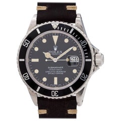 Rolex Stainless Steel Submariner Transitional Model Wristwatch, circa 1982