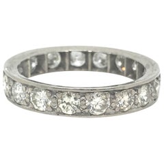 Platinum Art Deco Diamond Eternity Ring 2.34 Carat