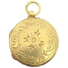 Think of Me, Pensé A moi Georgian Gilt Metal Pendant