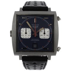 Heuer Stainless Steel Monaco Steve McQueen Chronograph Wristwatch, circa 1971