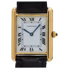 Cartier Yellow Gold Must de Cartier Tank Louis Quartz Wristwatch, circa 1990s