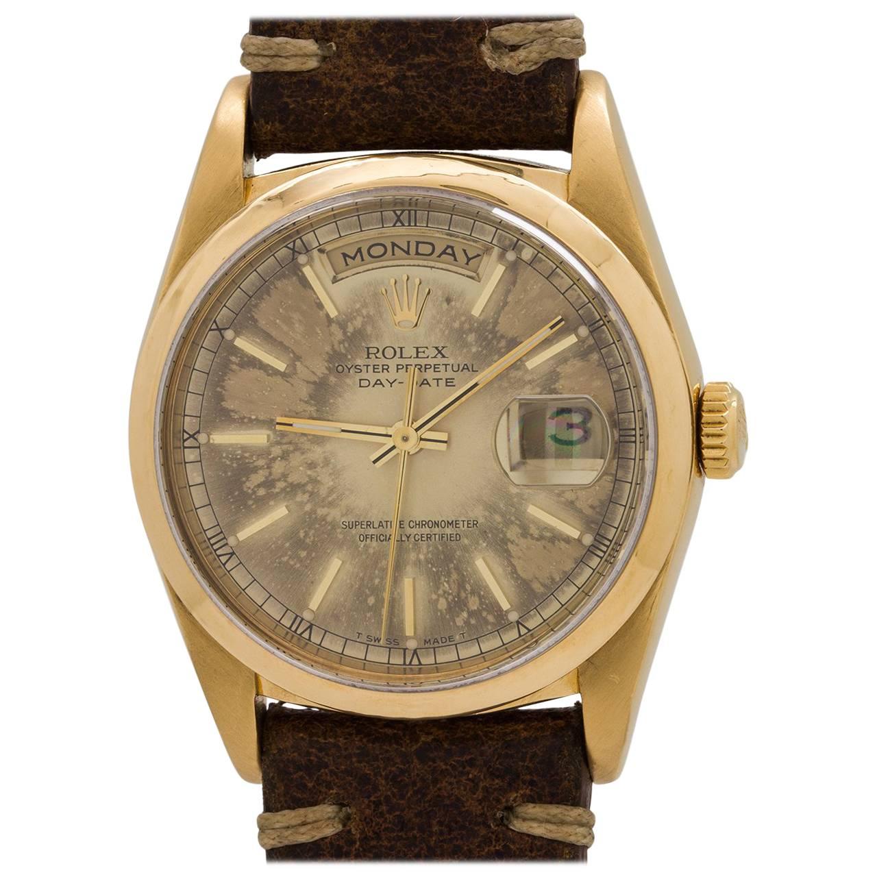 Rolex Yellow Gold President Day Date Automatic Wristwatch Ref 18038, circa 1990