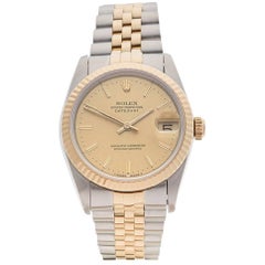 Rolex Ladies Yellow Gold Stainless Steel Datejust Automatic Wristwatch, 1993