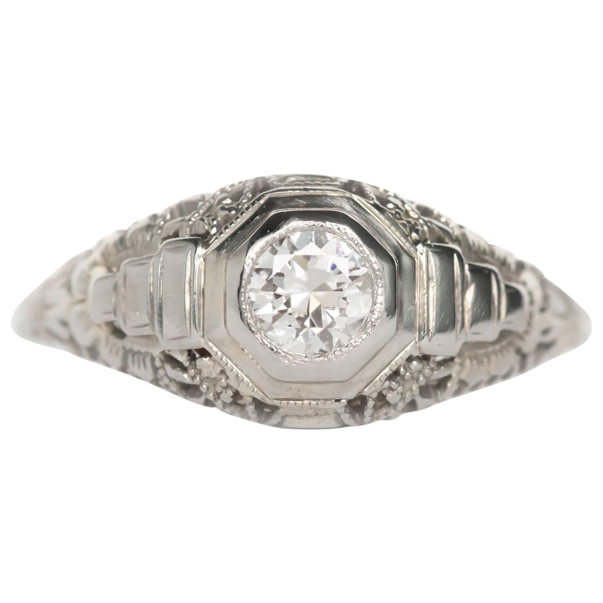 .25 Carat Diamond White Gold Engagement Ring For Sale