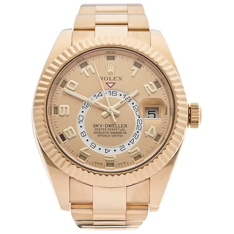 Rolex Yellow Gold Skydweller Automatic Wristwatch Ref 326938, 2015