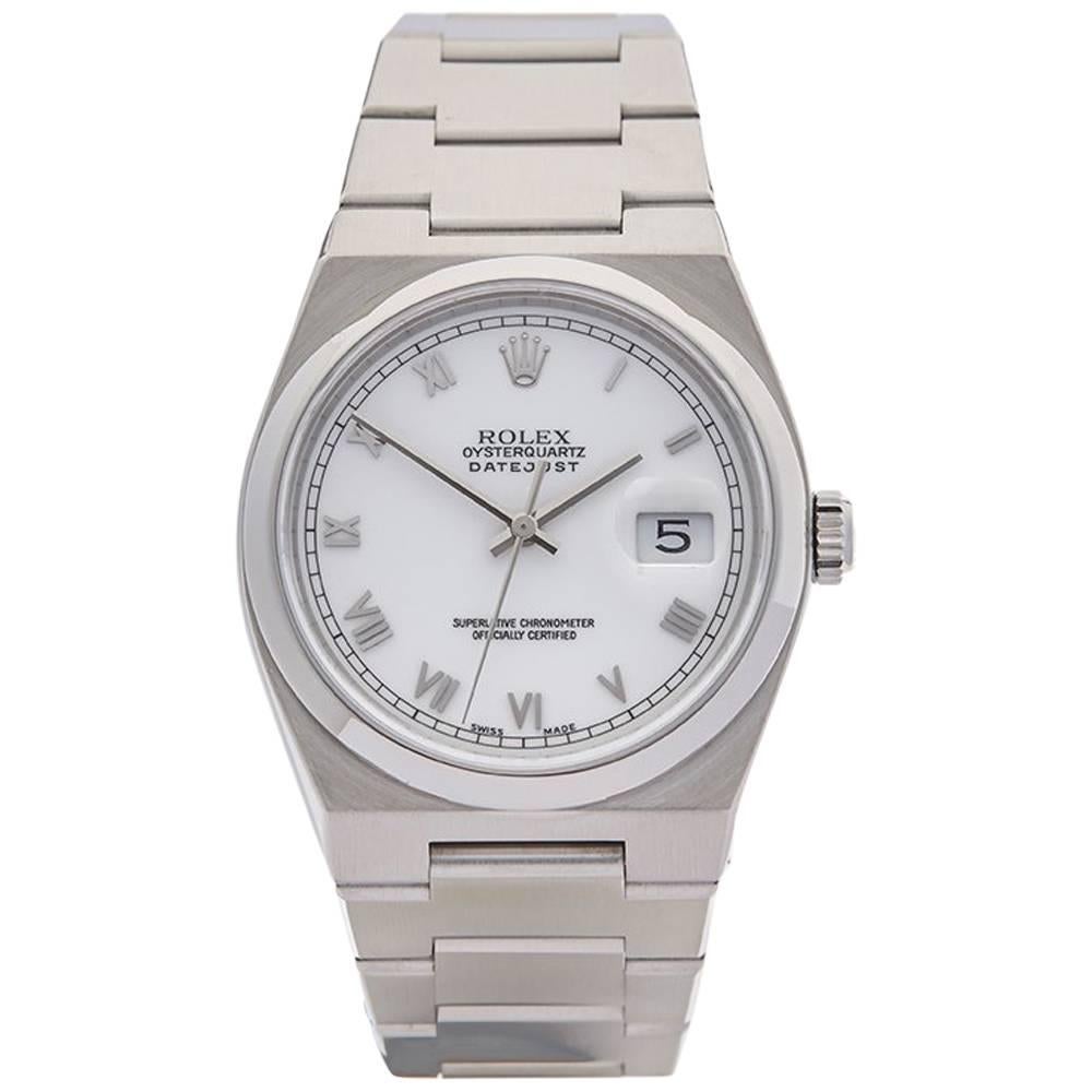Rolex Stainless Steel Datejust Oyster Quartz Wristwatch Ref 17000, 2000